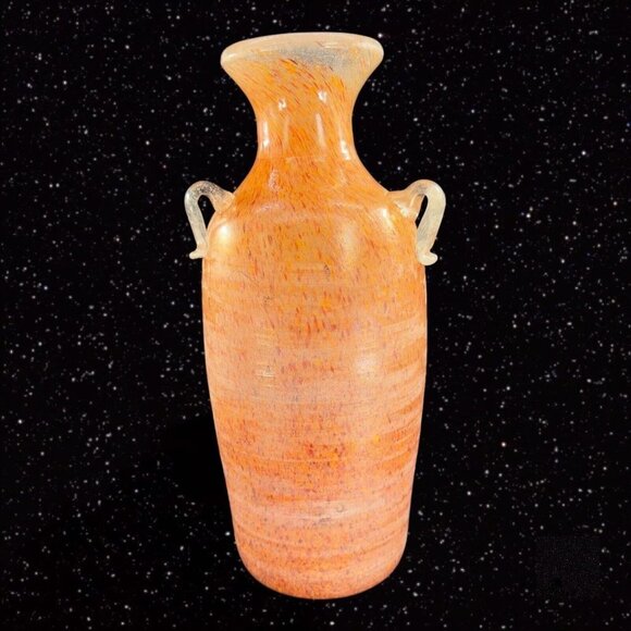 1970s Italian Murano Art Glass Seguso Scavo Triple Handle Vase Jug Textured VTG - Picture 12 of 14